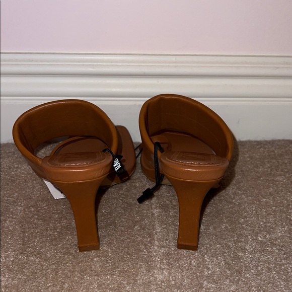 Zara Tan Women's Heeled Sandals - Picture 2 of 3